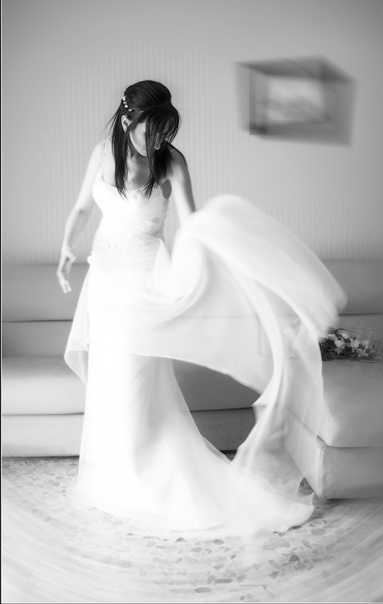 fotografia sposa bianco e nero